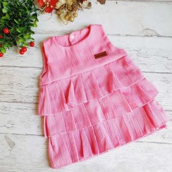 fábrica de vestido rosa para bebés