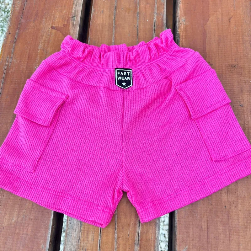 Short Para Nena Cargo Pantaloncini Fucsia Short De Nena Cargo BEATRIZ