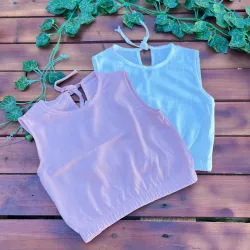 Remera musculosa lino niñas