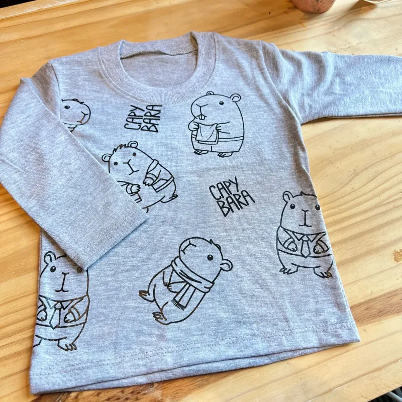 Remeras mangas largas CAPIBARA bebe Remeras mangas largas CAPIBARA bebe