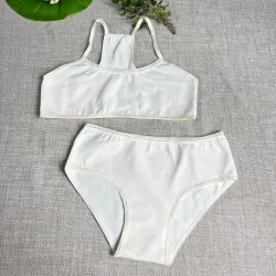 Conjunto niñas bombacha y corpiño liso