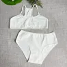 Conjunto niñas bombacha y corpiño liso
