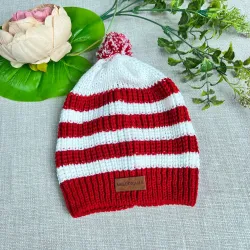 Gorro tejido rayado bebe