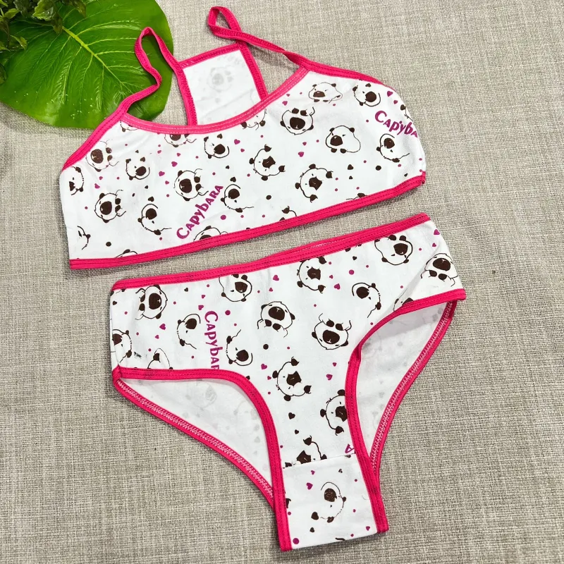 Conjunto juvenil bombacha +corpiño ESTAMPADO