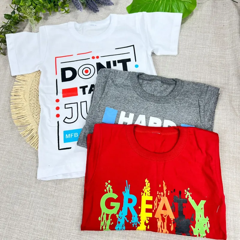 Remeras mangas cortas de niños por mayor| MELODRAMA