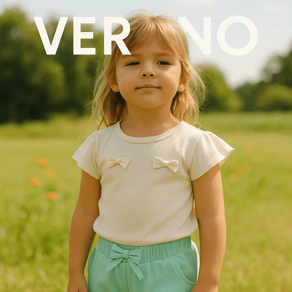 Niña con ropa de por mayor de verano